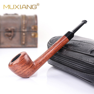 MUXIANG Wooden Smoking Pipe Straight Type Solid Wood Tobacco Pipe For Personal Gift - Product Image 1