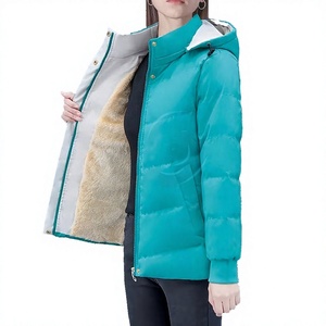 High Quality Short Women Puffer Jacket Casual Design 100% Polyester Fabric Waterproof Quick Dry <b>Warm</b> Zipper Closure <b>Winter</b> - Product Image 1