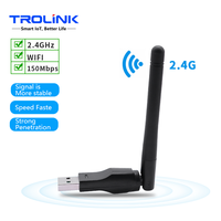 Adaptateur d'antenne WiFi USB externe TROLINK 2,4 GHz 150 Mbps, clé réseau sans fil pour ordinateur de bureau et ordinateur portable