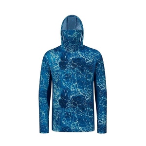 Custom Upf 50+ Waterproof Fabric Long Sleeve Fishing Shirts Uv protection <b>Men</b> Waterproof t Shirt Fishing Hoodie - Product Image 5