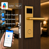 Cerradura Electrónica Inteligente para Puerta de Hotel TT Lock, Impermeable, para Puerta de Madera, Software de Gestión de Hotel TThotel, Acero Inoxidable, WIFI, BLE, Aplicación TT