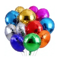 Ballon en aluminium Mylar de 18 pouces, forme ronde, thème Joyeux Anniversaire, décoration de fête, fournitures de félicitations, vente en gros