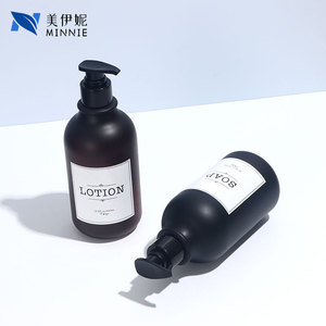 Minnie Hand Soap <b>Bottle</b> 500ml Lotion <b>Pump</b> Dish Soap <b>Bottle</b> Round PET Plastic Label Customizable Packaging - Product Image 2