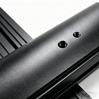 Profilé d'extrusion en aluminium sectionné, dissipateur thermique creux en aluminium, profilé d'extrusion anodisé noir, boîtier en aluminium semi-circulaire