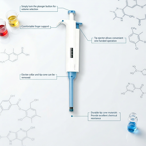 Micropipetta Meccanica Digitale Monocanale Regolabile e Autoclavabile, Alta Precisione, Leggera ed Ergonomica, Attrezzatura da Laboratorio - Product Image 4