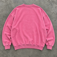 Sweat-shirt Homme Vintage Délavé et Vieilli, Col Rond Oversize, Style Streetwear, Vente en Gros, Mode Décontractée, Personnalisable OEM ODM