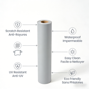 Película Decorativa de PVC para Revestimiento de PVC y Puertas de Entrada de PVC - Revestimiento para Placas de PVC - Efecto Madera Blanca - Product Image 4