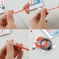 Devanadera protectora de Cable de 1,4 M para carga USB, cubierta de protección de Cable de datos, organizador de Cable Protector de Cable de datos