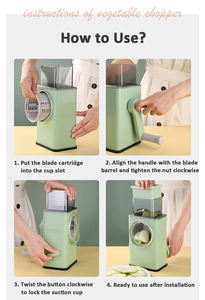 Machine à couper les légumes, râpe, trancheuse à tambour rond, mandoline, trancheuse <span class=keywords><strong>julienne</strong></span>, hachoir pour légumes, fromage, pommes de terre et noix - Product Image 3
