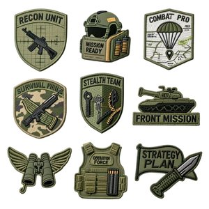 مخصص Allsize مضحك هوك حلقة الأشرطة التطريز الكامل حلقة هوك مطرزة بقع العلم الأمريكية الايكو-الحرارة المرنة - Product Image 1