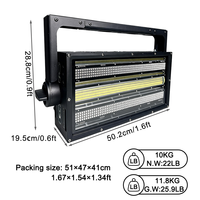 Igreslite IP65 1080x1W CW+600*0.5W RGB Projecteur Stroboscopique Oscillant Étanche à Cinq Tubes pour DJ, Discothèque, Scène, Fête, Club
