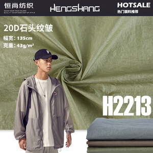 Tela Taslan 20D con Textura Arrugada, Recubierta de PU, Resistente al Agua, Tejido de Poliéster para Prendas de Vestir, Chaquetas y Abrigos, Peso Medio - Product Image 4