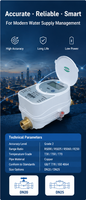 Compteur d'eau ultrasonique Tuya Zigbee avec vanne, application Smart Life, design moderne, écran LCD, DN20 DN25, batterie intégrée, pour la maison