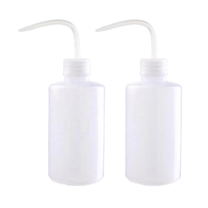 Botellas de Lavado de Plástico Cuadradas Blancas CS Labglass CS-W22 de 250 ml con Tapón de Rosca y Boquilla Larga - Product Image 3