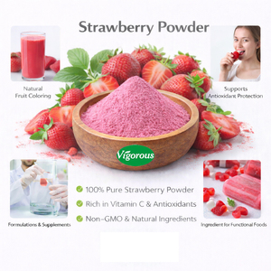 Poudre de Fraise <span class=keywords><strong>Fragaria</strong></span> Ananassa Poudre de Fruit Naturel pour Applications Alimentaires et Boissons - Product Image 1