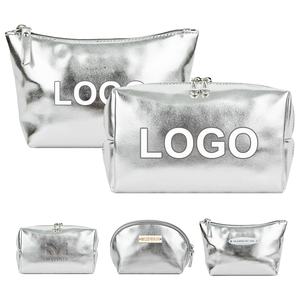 Wholesale Custom Large Waterproof Zipper <b>Case</b> <b>Cosmetic</b> Bag Logo Portable Women's Travel Storage PU Material Eco-Friendly - Product Image 1