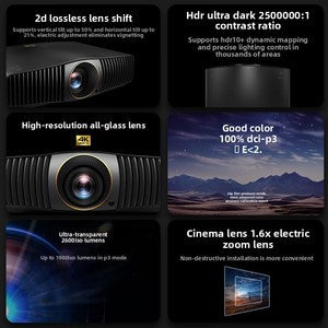 Projecteur laser TV <span class=keywords><strong>home</strong></span> cinéma BenQ W6000L 4K 3D Stéréo Intégré 2600 Lumens Couleurs Précises Technologie DLP Professionnelle Garantie 3 Ans - Product Image 4