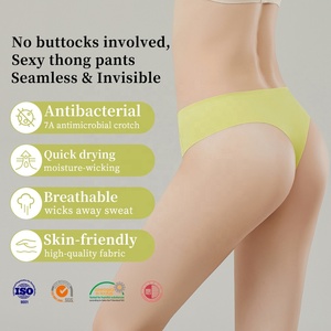 Aiermei Vente en gros usine <span class=keywords><strong>Tanga</strong></span> Bikinis mode respirants cool taille basse pour femmes String grande taille pour dames String sans couture pour femmes - Product Image 3