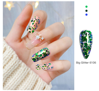 L&M 2025 Vernis à ongles gel UV Soak-off à gros paillettes 8g 6 couleurs Non toxique Marque privée OEM/ODM disponible