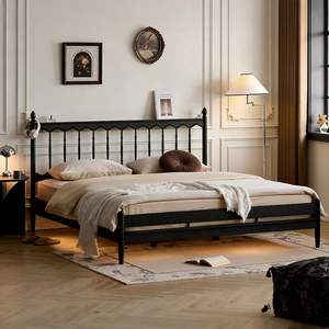 Lit plateforme Harp Windsor en bois de frêne 1500x2000mm 1800x2000mm avec sommier à lattes et structure robuste - Product Image 1