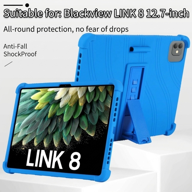 Safety Silicone Tablet Case Kids Cover Heat Dissipation Shockproof Split Type Stand Protective Case for Blackview LINK 8 12.7"