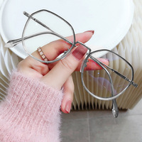 QUEJOEY Nuevas gafas ópticas de estilo coreano para mujer, gafas con bloqueo de luz azul, ultraligeras, listas para prescripción médica