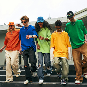 Camiseta Oversize para Hombre de Alta Calidad, 210 g/m², 100% Algodón Tejido, Manga Corta, Estilo Urbano, Corte Cuadrado, Personalizable - Product Image 2