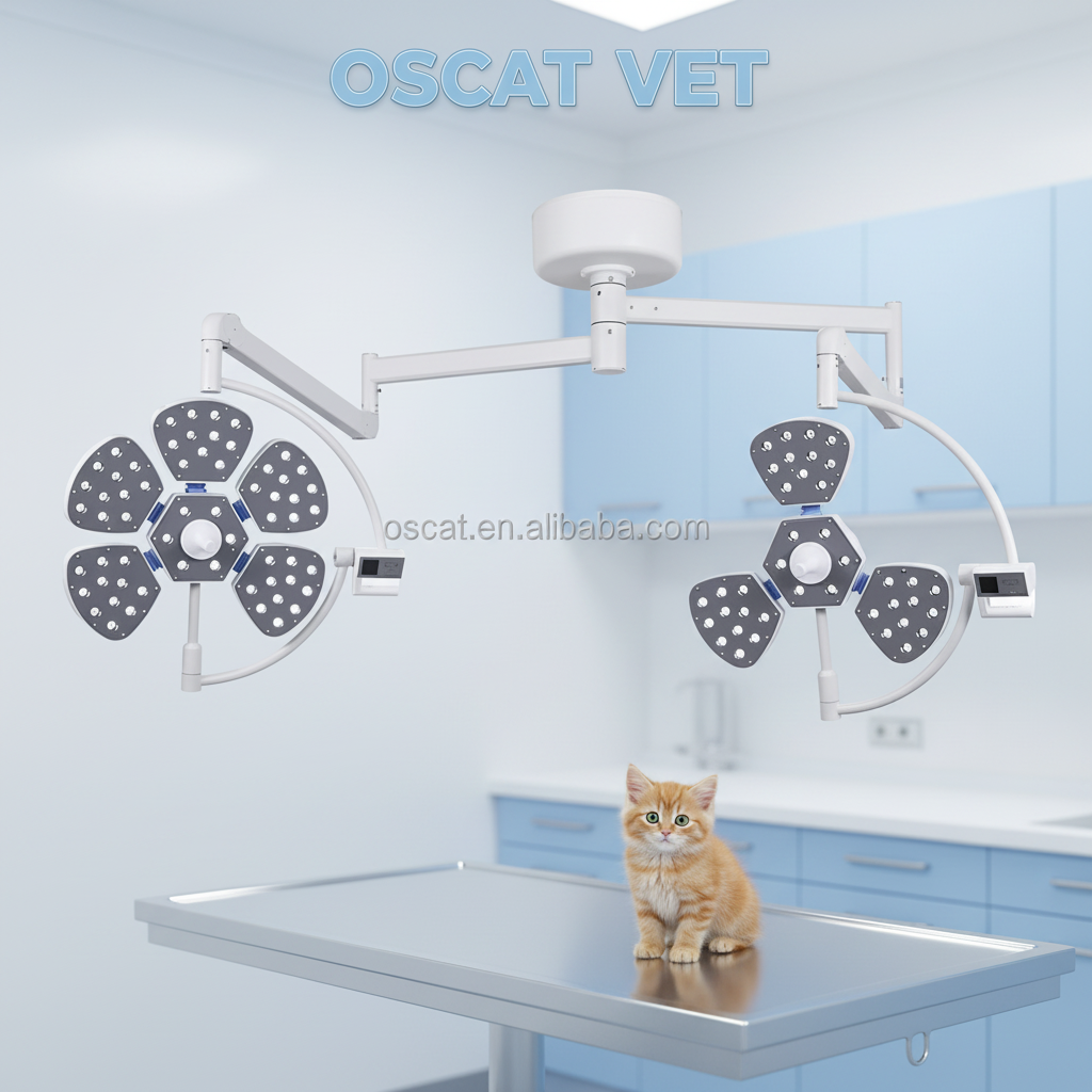 OSCAT Veterinary Instrument YDE700500F Ceiling LED5/3 Shadowless Lamp Veterinary Surgical Focus Depth 80cm