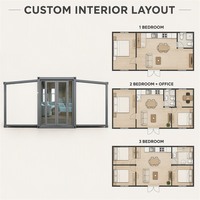 Maison préfabriquée extensible à double aile de 40 pieds, assemblage rapide, maison pliable pour l'hébergement temporaire en station balnéaire, directement de l'usine, AU US EU