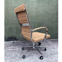 Best-seller Chaise de bureau de direction en cuir PU à dossier haut Chaise de patron de luxe contemporaine ergonomique blanche de luxe