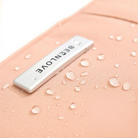 Pochette cosmétique personnalisée avec logo, en polyester, imperméable, avec fermeture éclair, pour le voyage, le rangement des produits de soin de la peau, les articles de beauté, les articles de toilette, le maquillage