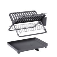 Nouveau design : Égouttoir à vaisselle pliable en X, grande capacité, multifonctionnel, avec évier et plateau