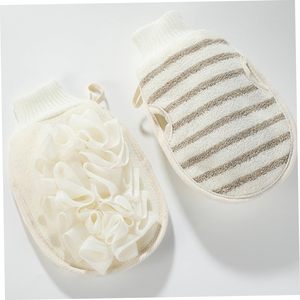 Gants exfoliants en sisal, jute et chanvre, éponges de bain naturelles en ramie, gants loofah – Vente en gros - Product Image 3