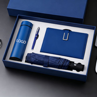 Coffret Cadeau d'Entreprise de Luxe : Carnet Personnalisable avec Tasse Thermos, Stylo et Parapluie
