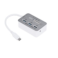 Lector de Tarjetas HUB de Aleación de Aluminio OTG Todo en Uno Universal SD/TF/MS USB 3.0 de Alta Velocidad con Divisor para Cámara en Stock