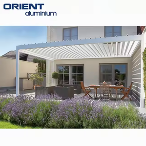 <span class=keywords><strong>Pergolas</strong></span> motorisées en aluminium populaires pour l'extérieur, 22x12 pieds, système de structure d'ombrage pour jardin, patio et terrasse, vente en gros - Product Image 3