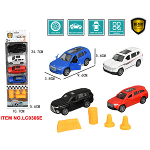 Juego de Juguetes de Coches de Policía de Aleación Fundida a Presión, Paquete de 4 Vehículos Surtidos de Policía, Ambulancia y Militares con Función de Retroceso y Puertas que se Abren - Product Image 4
