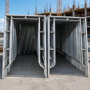 Sistema di Ponteggi Industriali in Acciaio Zincato <span class=keywords><strong>con</strong></span> Gambe <span class=keywords><strong>Regolabili</strong></span> per Lavori Edili e di Ristrutturazione, Antiruggine - Product Image 4
