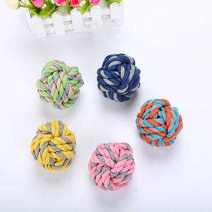 Corda palla cane giocattolo per la pulizia dei denti giocattoli all'ingrosso cotone intrecciato per cani giocattoli per animali domestici giocare al coperto - Product Image 6