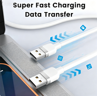 Cable USB Tipo C de Silicona de Carga Súper Rápida, Cable de Carga y Transferencia de Datos USB OTG de Alta Velocidad para Todos los Teléfonos Inteligentes Tipo C