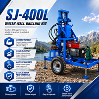 Plateforme mobile portable FY avec châssis à roues, moteur diesel, pompe de forage de puits d'eau, boîte de vitesses, profondeur maximale de 200 m, diamètre de forage de 200 mm, 380 V