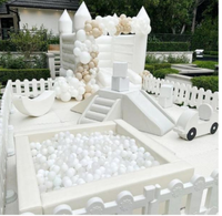 Aire de jeux intérieure commerciale pour enfants, équipement de jeu souple, piscine à balles blanche, ensemble d'escalade coloré Softplay