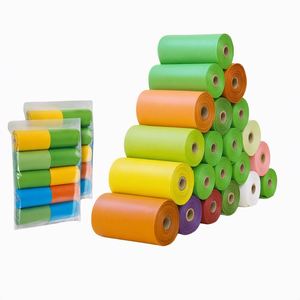 Sacs à déjections canines en plastique imperméable de couleur unie, en rouleaux, pour le nettoyage des excréments d'animaux et les programmes d'approvisionnement en magasin pour la vente au détail - Product Image 1