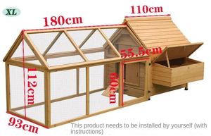 <span class=keywords><strong>Grand</strong></span> poulailler extérieur en bois avec ouvre-porte métallique, nichoir pour petits animaux comme les canards, les lapins, les poulets, <span class=keywords><strong>cage</strong></span> - Product Image 4