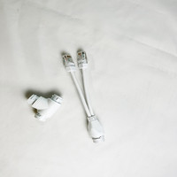 Dc 12v ip caméra poe rj45 câble poe câble répartiteur 2-en-1 connecteur de câblage réseau