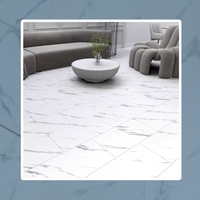 Revêtement de sol en vinyle de luxe élégant aspect marbre 3 mm, revêtement UV, couche d'usure de 20 mil, plancher LVT, faible teneur en COV, planche de vinyle LVP pour le commerce de détail haut de gamme