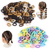 Couleurs Bonbon, 100 Pièces/Sac, en Nylon Sans Couture, 2 CM, Petits Élastiques en Caoutchouc, Accessoires Cheveux pour Bébés, Filles et Enfants, Mini Chouchous pour Bébé