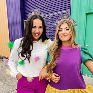 عصابة رأس لامعة من حجر الراين للاحتفالات باللون الذهبي والأرجواني والأخضر إكسسوارات للحفلات قناع توضع عليه تاج فجر الليز - Product Image 6