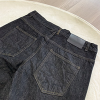 Jeans en denim japonais selvedge de haute qualité, tissu denim brut 14 oz, pantalon avec logo personnalisé, tendance décontractée, coupe ample, jambes larges pour hommes