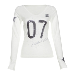 10242 Autumn New Sey <b>Perspective</b> Slim Fit Vneck Printed Long Sleeved Tsrt Top - Product Image 6